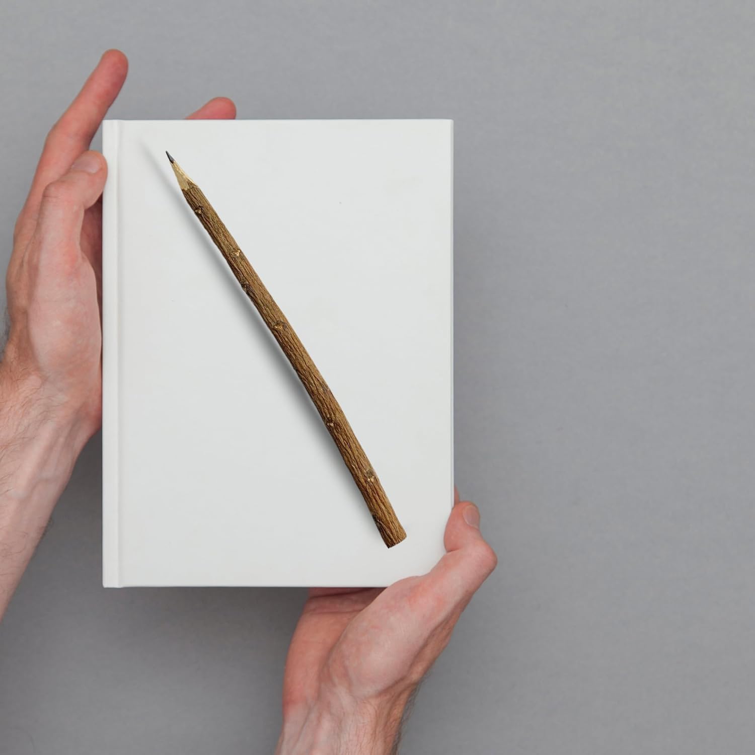 santarms Natural Neem Wooden Pencil (18 cm) Crafted from Pure Neem Wood - Perfect for Kids, Girls, and Boys Eco-Friendly and Durable Writing Tool Ideal for School Use and Thoughtful Gifting (set-1)