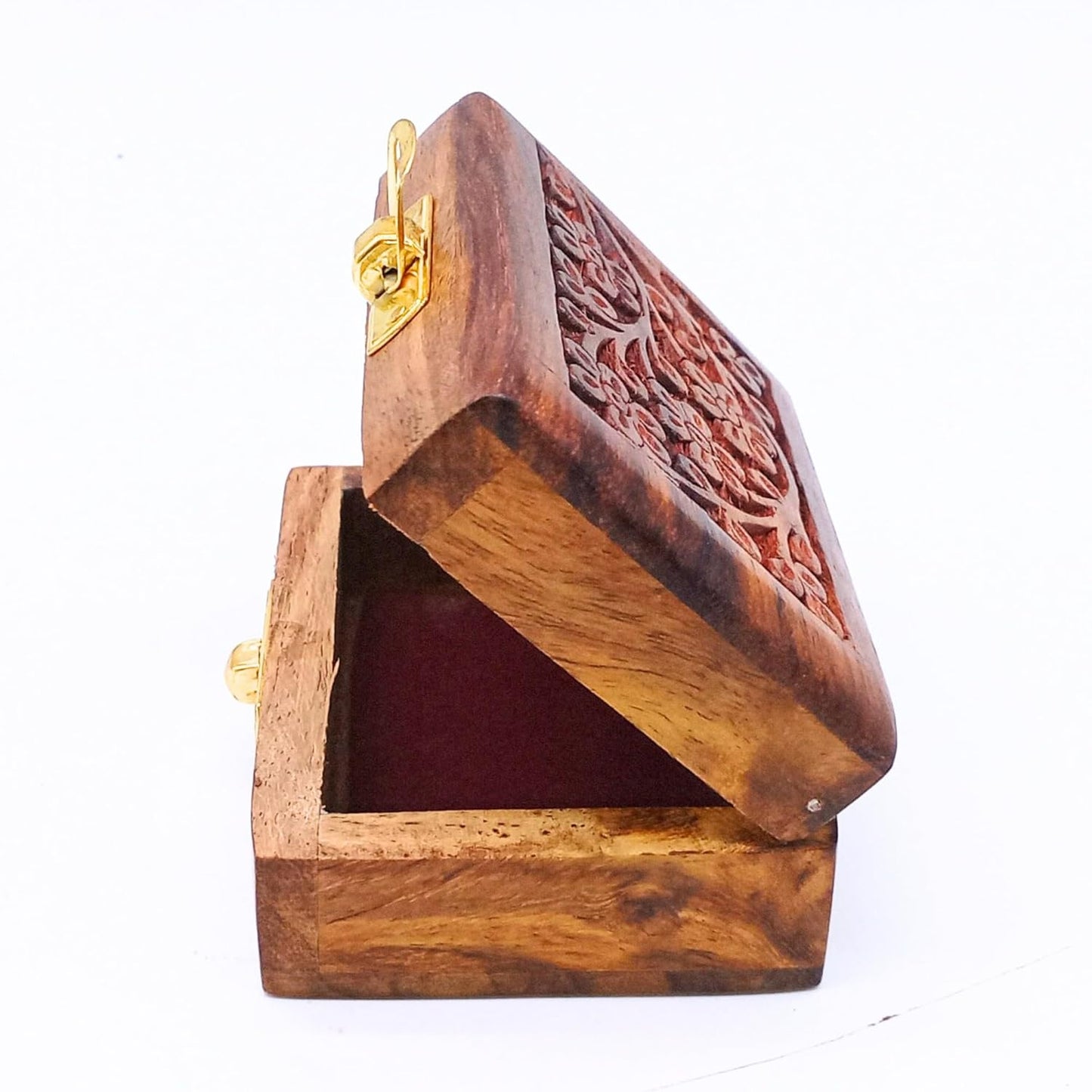 santarms Wooden Small Storage Box for Jewellery/Gifts/Showcase wood storage box small (Pack Of 1)
