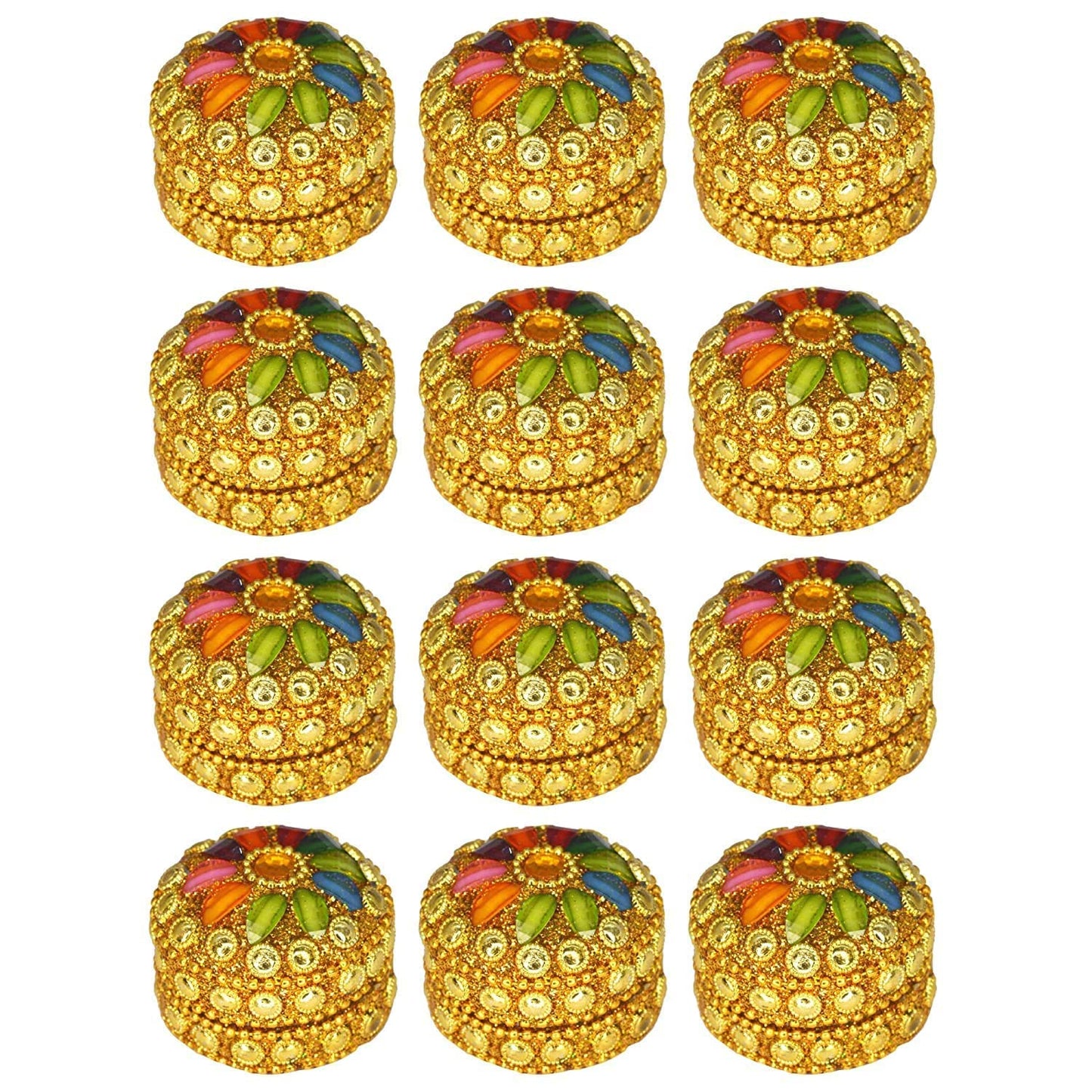 santarms Kumkum Box with Geeta Book from Gorakhpur Book Printing Press - Ideal Couple Gifts for Men and Women, Traditional Indian Religious Items for Spiritual Practices and Decor