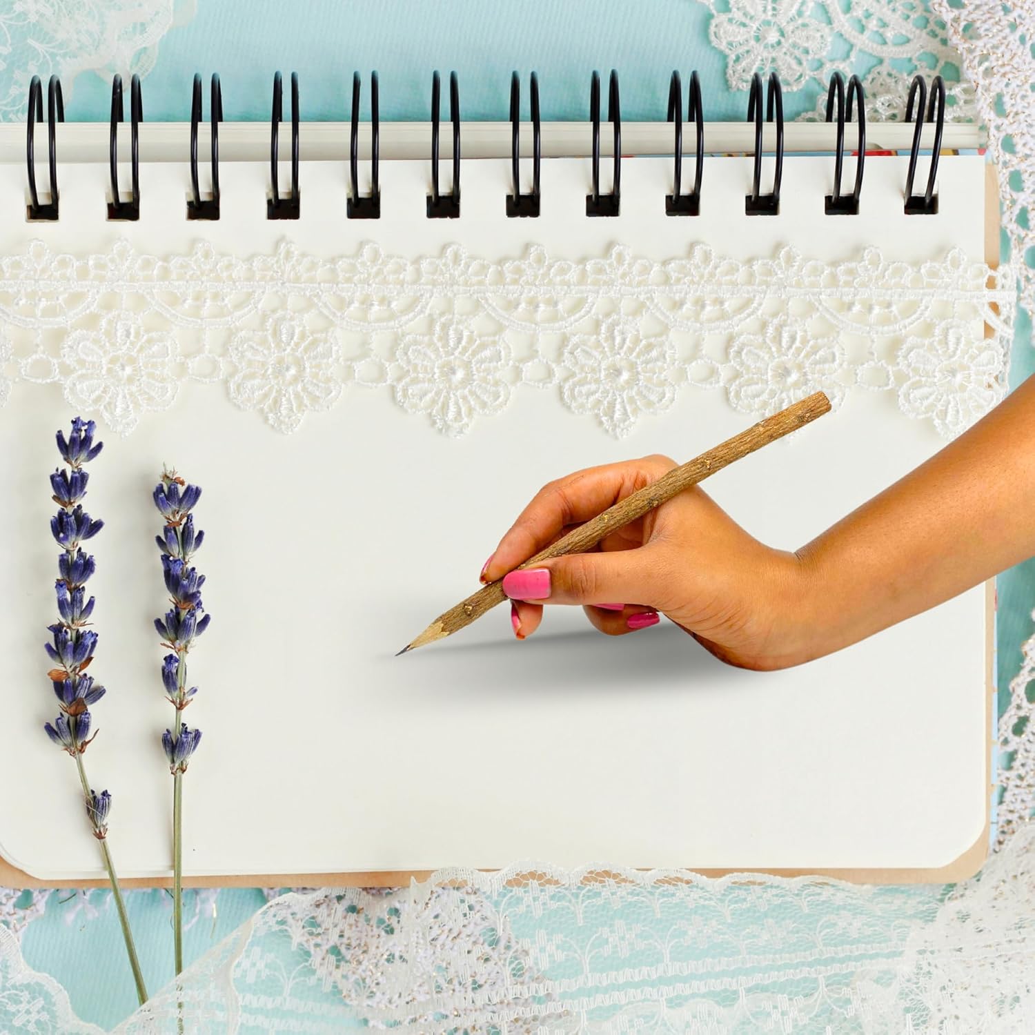 santarms Natural Neem Wooden Pencil (18 cm) Crafted from Pure Neem Wood - Perfect for Kids, Girls, and Boys Eco-Friendly and Durable Writing Tool Ideal for School Use and Thoughtful Gifting (set-1)