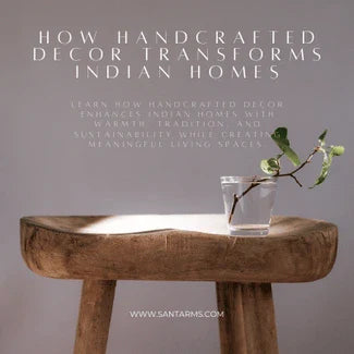 Handcrafted Indian home decor displayed in a warm traditional living space