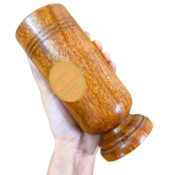 Santarms Vijaysar Wooden Tumbler – Traditional Ayurvedic Wooden Cup for Natural, Eco-Friendly Wellness Rituals