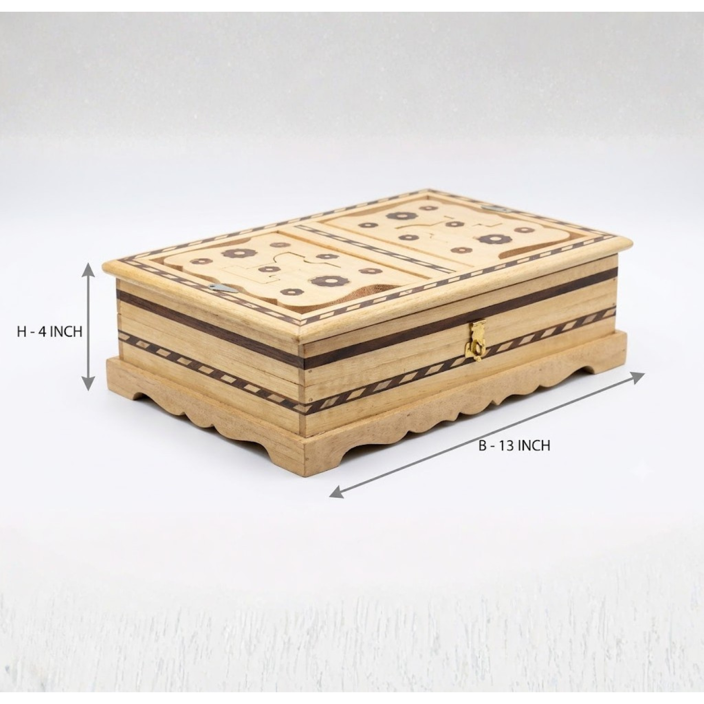 Santarms Handcrafted Wooden Holy Book Stand & Storage Box with Velvet Interior