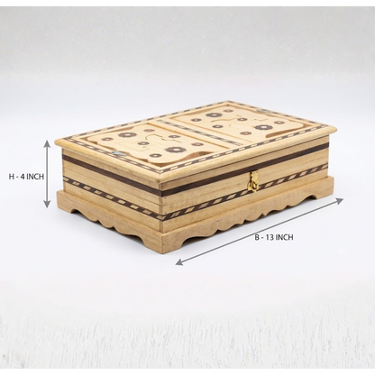 Santarms Handcrafted Wooden Holy Book Stand & Storage Box with Velvet Interior