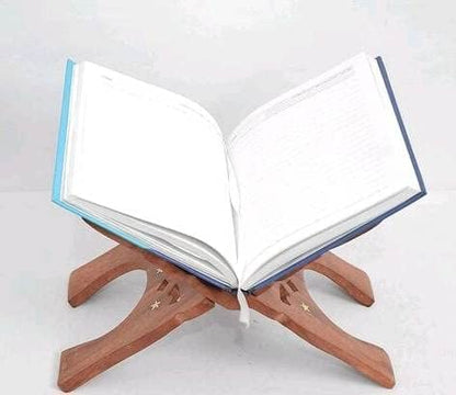 Santarms Handmade Wooden Foldable Geeta Stand: an Elegant and Versatile Holy Book Holder – 13 Inch, Brown