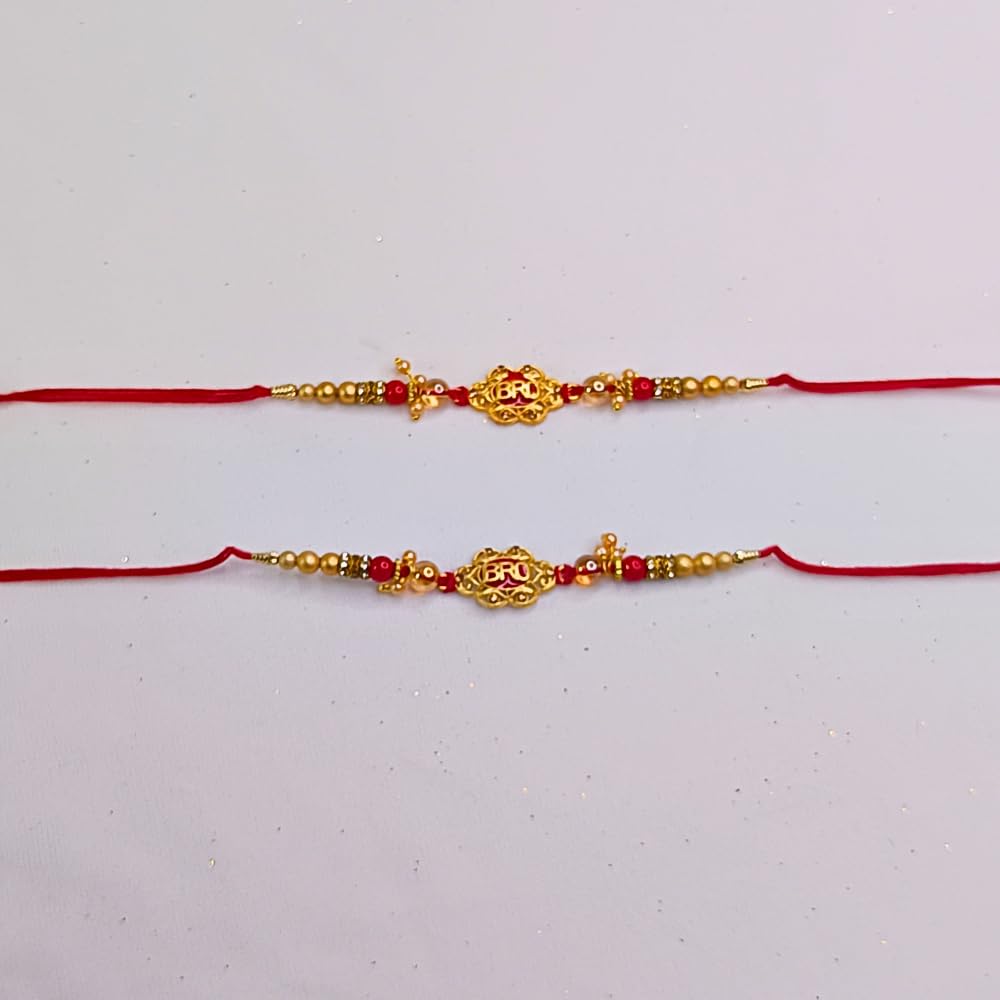 santarms Perfect for Celebrating the Express Your Love on Rakshabandhan with Stunning Rakhi Shop Elegant Pack of 2 Rakhis Sibliond Protection and Affection With Free Roli And Chawal