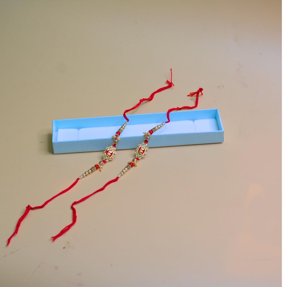 santarms Perfect for Celebrating the Express Your Love on Rakshabandhan with Stunning Rakhi Shop Elegant Pack of 2 Rakhis Sibliond Protection and Affection With Free Roli And Chawal