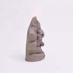 santarms Eco Friendly Ganesha Idol, Ganpati murti for Home visarjan, Water Soluble Idol Chaturthi Festival, Grey Gift (5 Inches, Lalbagh)