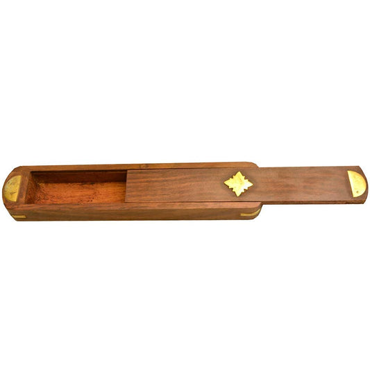 Santarms Wooden Pencil Box for Girls for School Kids Or agarbatti Stand - Incense Stick Stand - (23x5x2.5 cm)