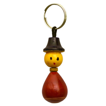 Santarms Handmade Wooden Key Chain(8 cm) Red -Green