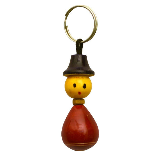 Santarms Handmade Wooden Key Chain(8 cm) Red -Green