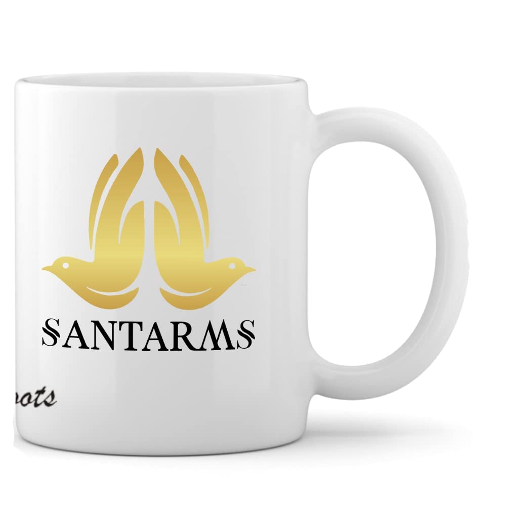 santarms Branded Stylish Coffee Tea Cup Mug - Elegant Morning Chai for All Ages | Single Piece Girls, Boys, Men, Women Perfect Couple Gifts, Coffee, Tea, Milk 1Pcs