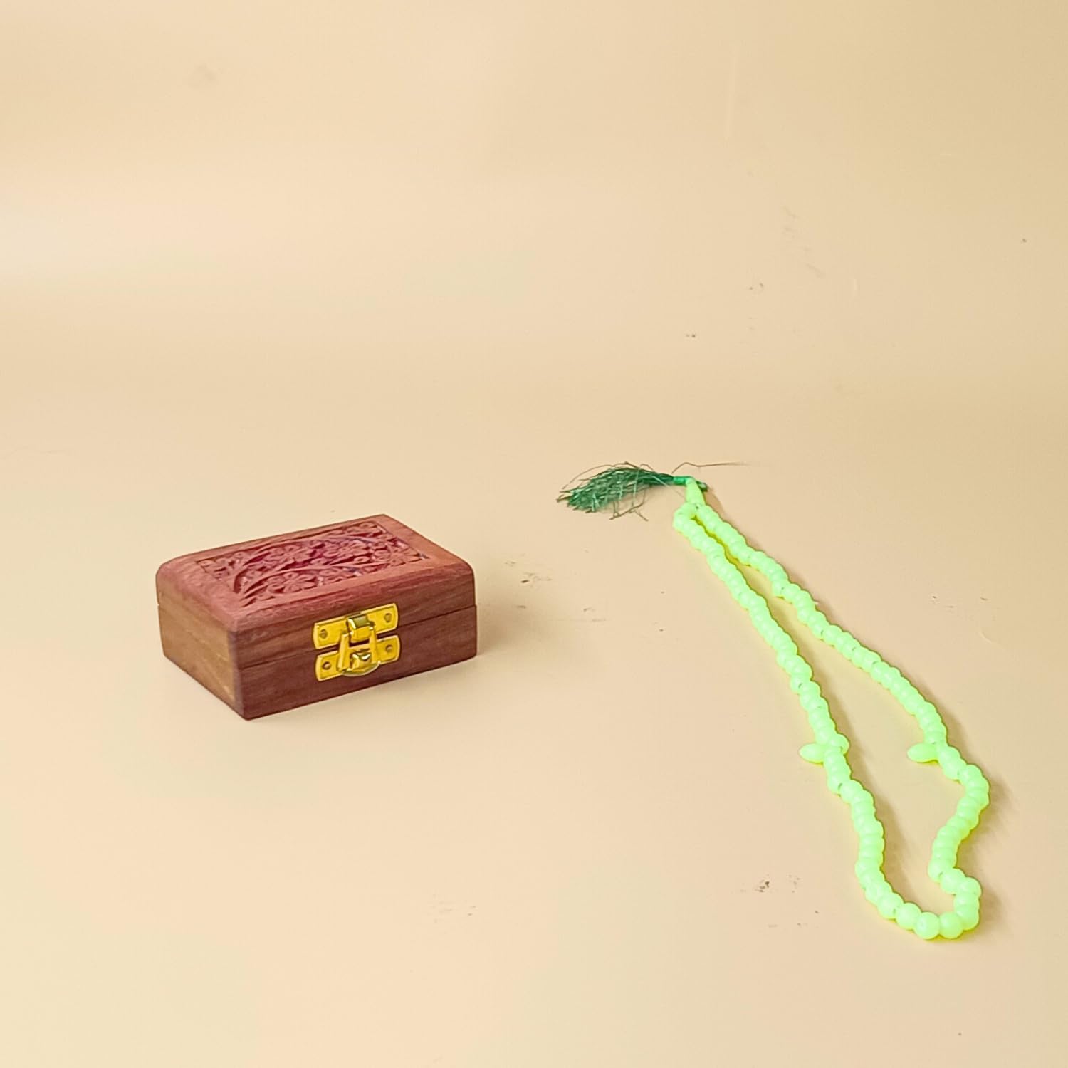 santarms Tasbeeh Islamic Chanting Prayer Counter Tasbih For Muslim Ramadan Gift - 99+1 Beads With Wooden Box COMBO PACK, Perfect Islamic Gift