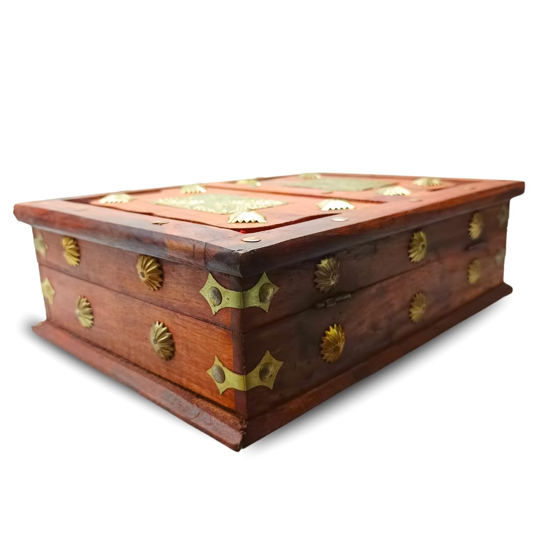Santarms Handmade Quran Box with Foldable Wooden Rehal Holy Book Stand – Elegant for Reading | Exquisite Rihal Premium in Rajwada Style
