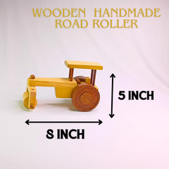 Santarms Wooden Moving Toy for Kids/Wooden Road Roller/Classic Wooden Toy for Kids and Showpiece