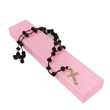 santarms Jesus cross Catholic Praying Rosary chain Jesus Christ Cross Christian Antique Locket mala Necklace Christmas Religious for use Men and Women, Pack of 1