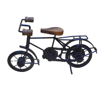 santarms Handmade Wrought Iron Small Miniature Cycle (17x28x9) cm, [Black Colour]- Iron Cycle Toy for Kids and Home and Office d cor showpiece- use as a Gift