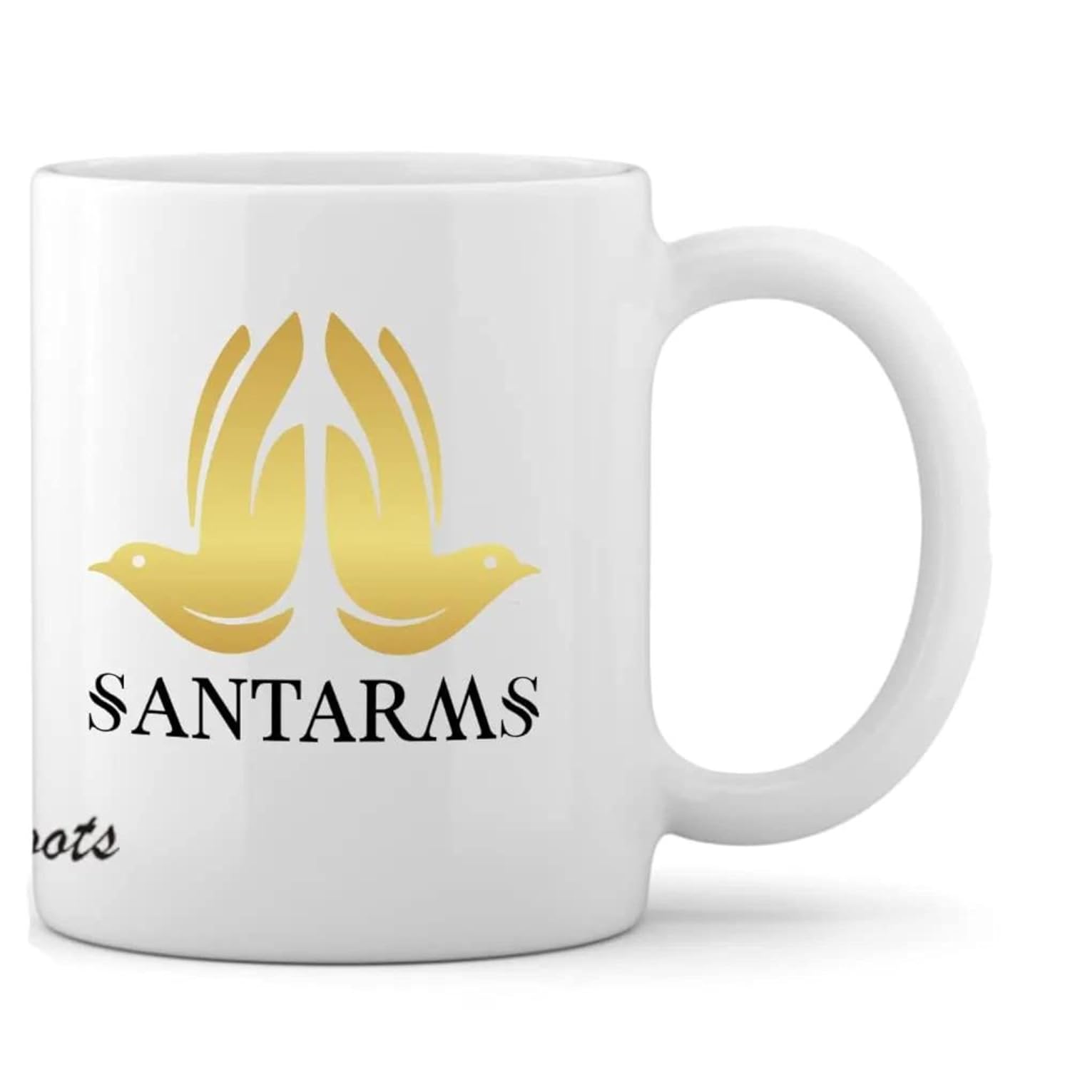santarms Branded Stylish Coffee Mug Cup - Single Bone China Coffee/Tea Mug for Morning Milk, Tea, Coffee - Gift for Girls, Boys, Men