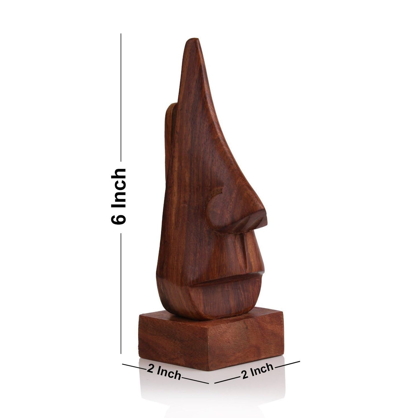santarms Wooden Display Stand, Rosewood Spectacle Holder, Nose Shaped Goggle/Specs Eyeglass Holder Stand