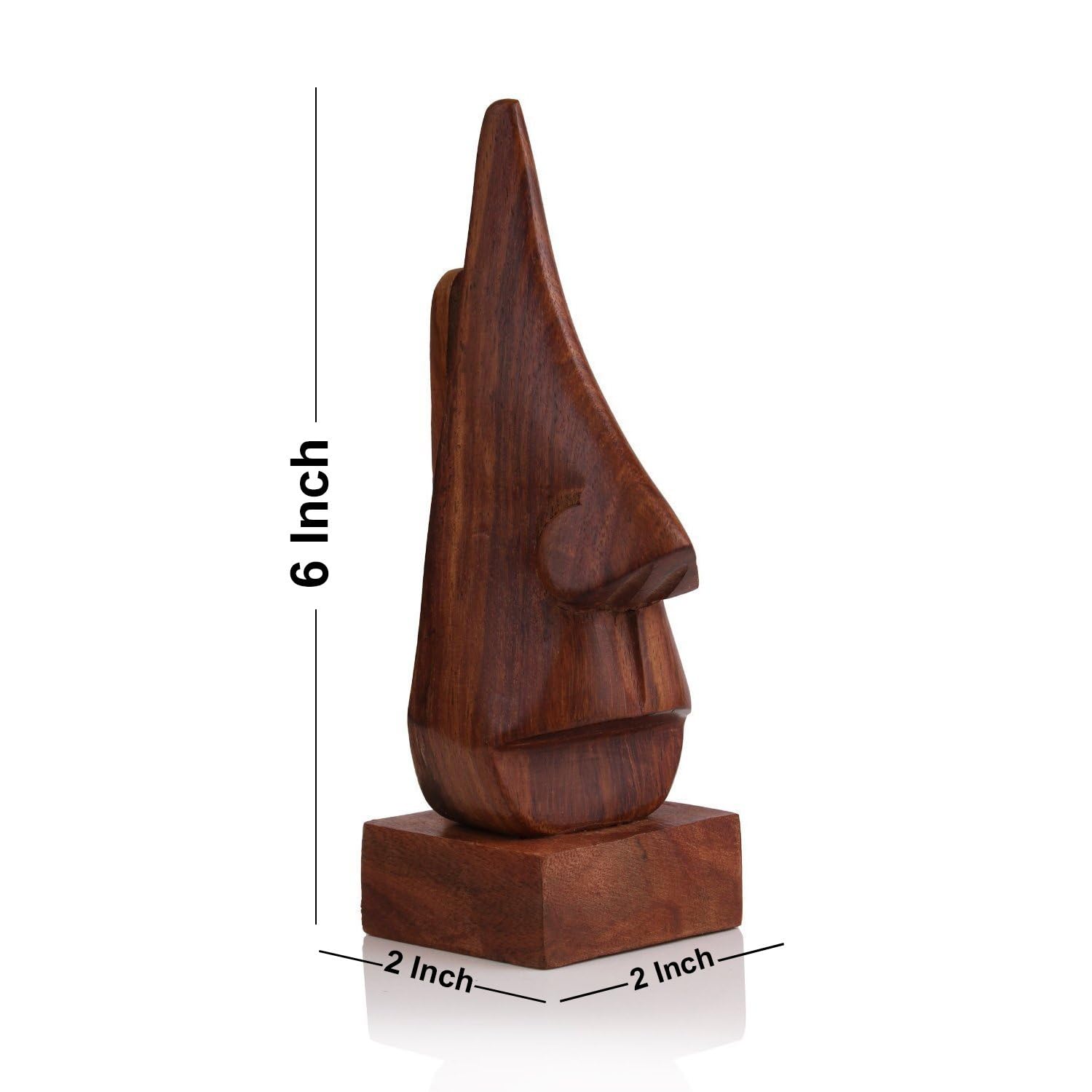 santarms Wooden Display Stand, Rosewood Spectacle Holder, Nose Shaped Goggle/Specs Eyeglass Holder Stand