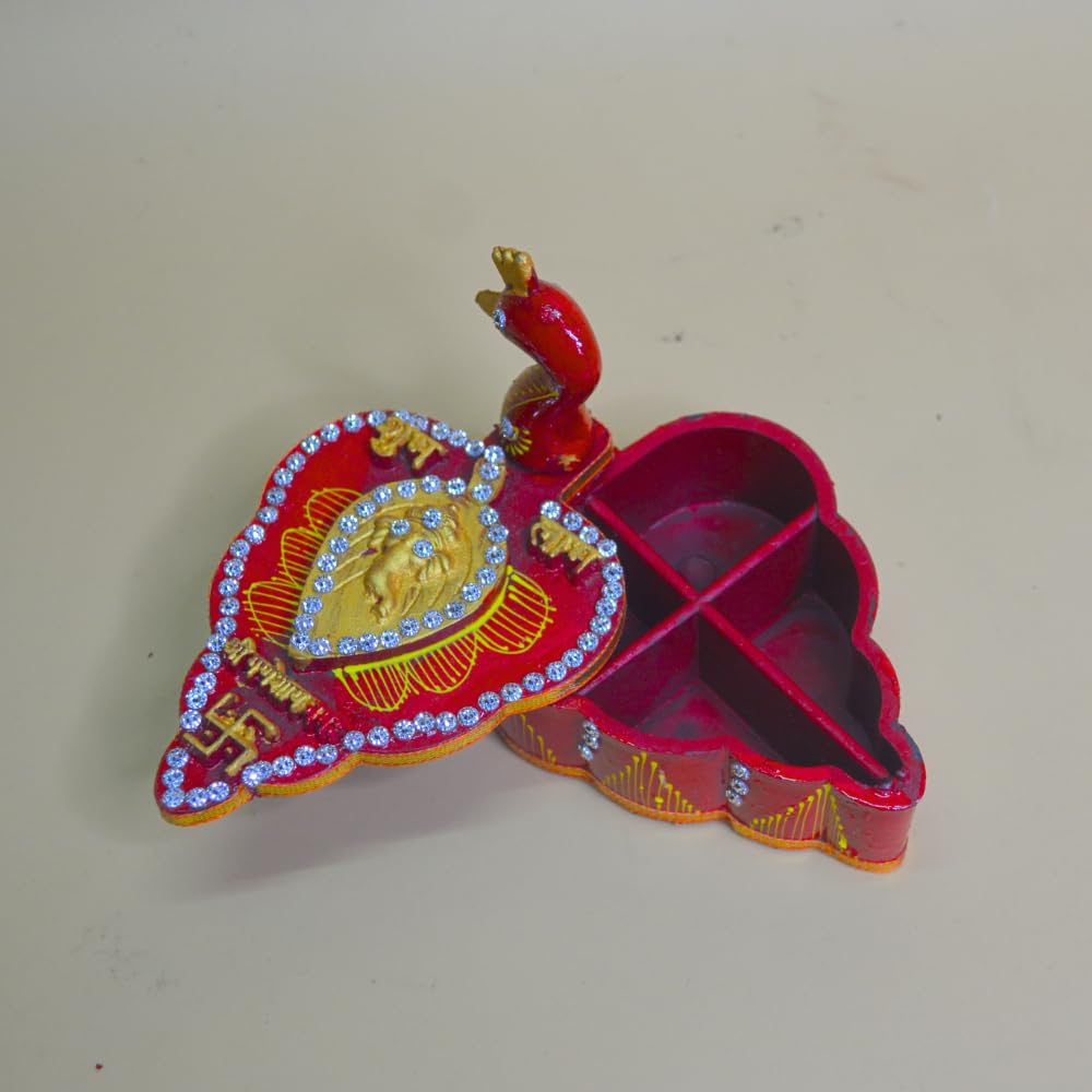 santarms Latest Kumkum Box Duck sindoor dani for puja dabbi haldi Return Gifts Traditional Sindoor Holder Sankranti Kumkum Return Gift Items Pooja thali Decor Items, 1 Qty