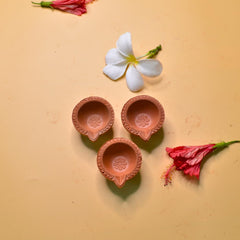 Santarms Mitti Diya for Diwali Decor for Pooja, Home Decoration & Gifts Diya for Home Diwali Festival Decoration, Diya for Laxmi Poojan Diya for Puja | Designer Diye | Mitti Ke Deepak Pair of 1