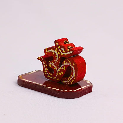 Santarms Om Agarbatti Stand | Wooden Incense Stick Holder for Pooja and Home Mandir Décor | Beautiful Wooden Incense Stick Holder | Pooja Essentials, Pack of 1