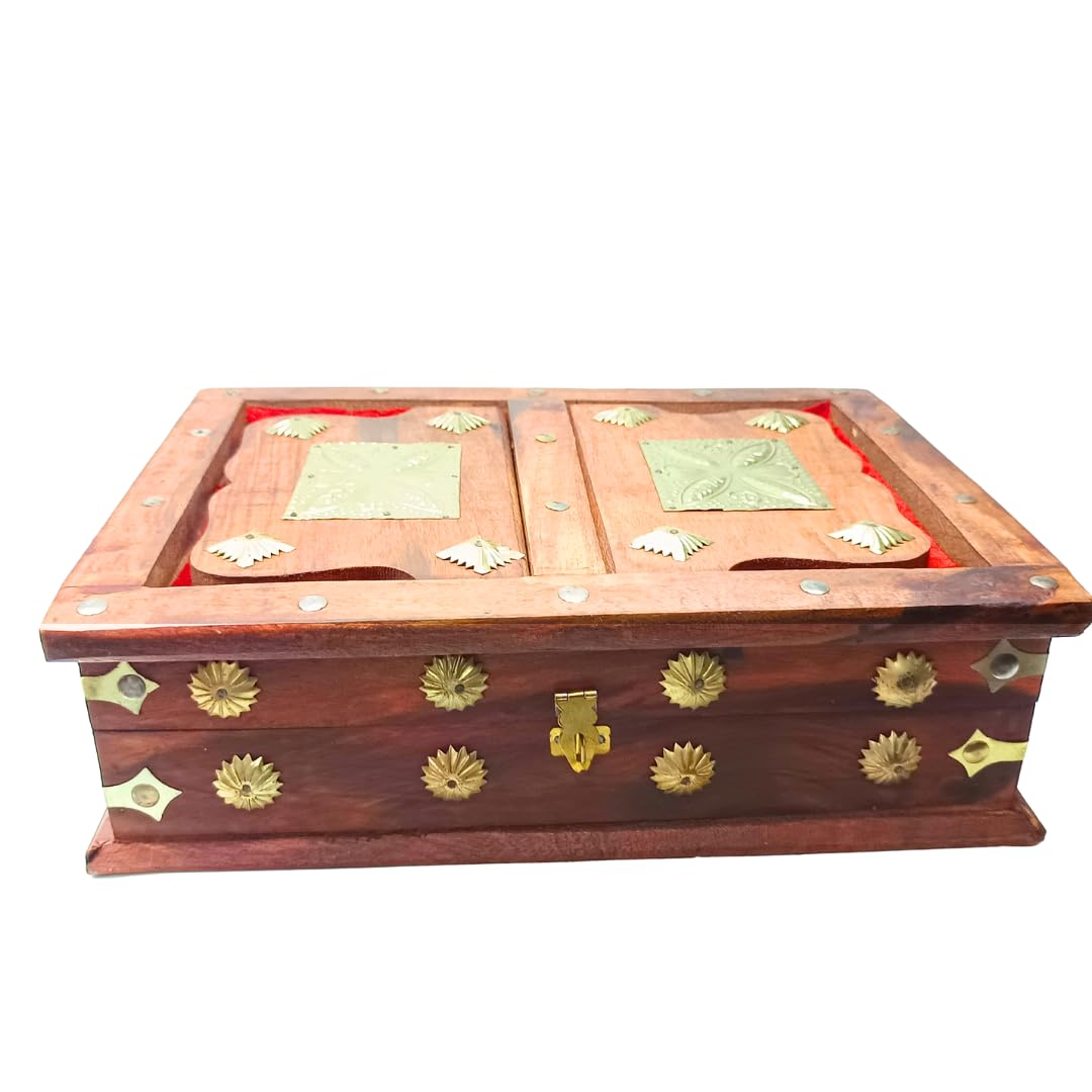 Santarms Handmade Quran Box with Foldable Wooden Rehal Holy Book Stand – Elegant for Reading | Exquisite Rihal Premium in Rajwada Style