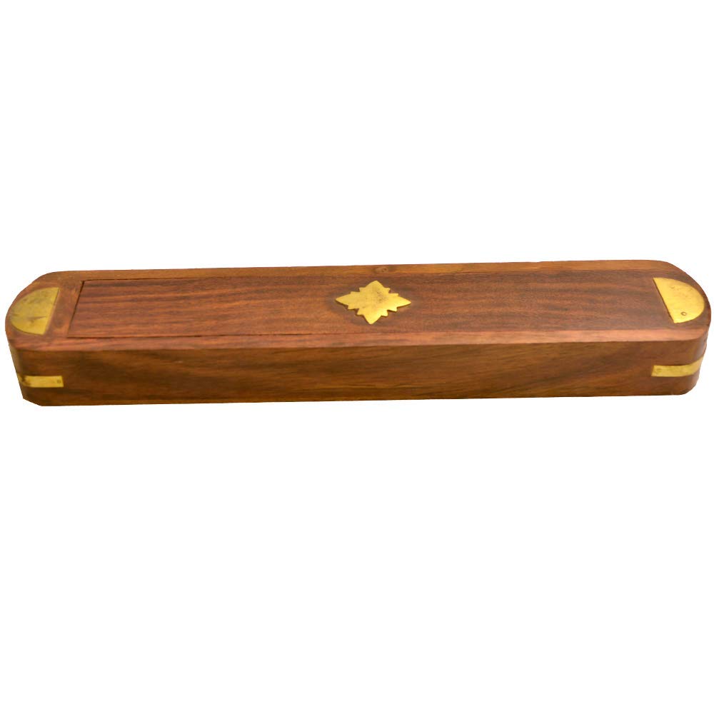 Santarms Wooden Pencil Box for Girls for School Kids Or agarbatti Stand - Incense Stick Stand - (23x5x2.5 cm)