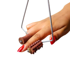 Santarms Wooden Finger Massager And Pain Reliever | Therapeutic Roller For Fatigued Fingers Stress Relief, Improved Blood Circulation, Muscle Relaxation Compact, Portable Handheld 1 Pcs