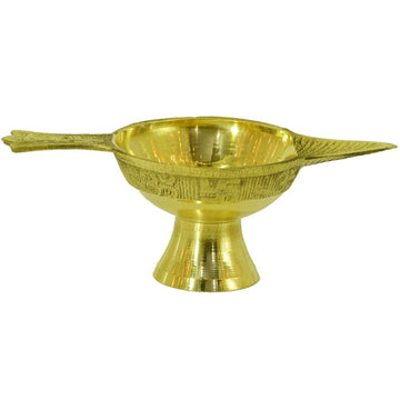 Santarms Handcrafted Pure Brass Diya Lamps Handmade Indian Puja Brass Oil Lamp-Diya Lamp Decorative Diya