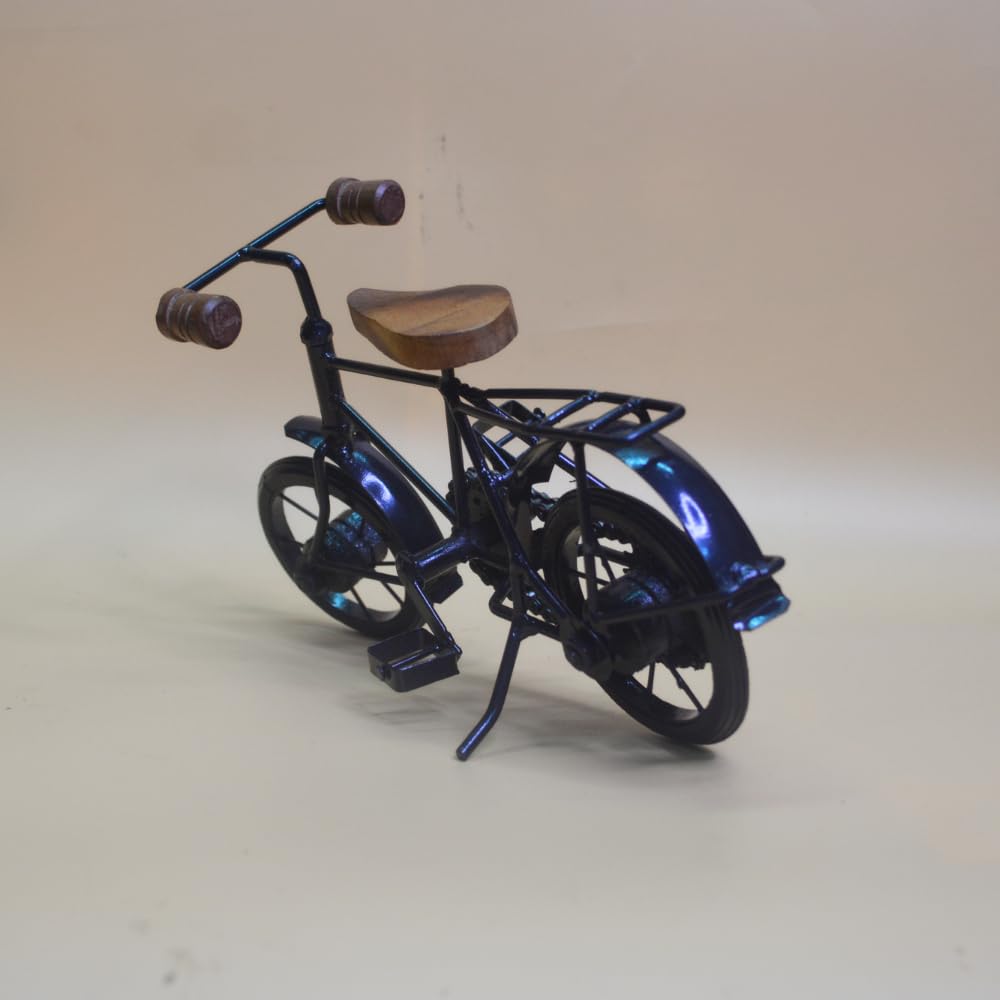 santarms Handmade Wrought Iron Small Miniature Cycle (17x28x9) cm, [Black Colour]- Iron Cycle Toy for Kids and Home and Office d cor showpiece- use as a Gift