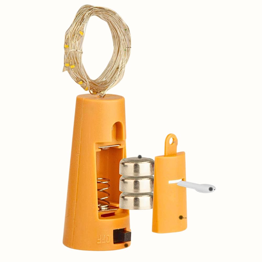 santarms 6.5 feet LED String Light with Battery Lights for Indoor Outdoor Decoration Waterproof String Light for Home Décor,Diwali, Christmas 20 Bulb (Warm White) (1)