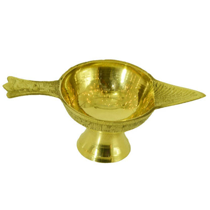 Santarms Handcrafted Pure Brass Diya Lamps Handmade Indian Puja Brass Oil Lamp-Diya Lamp Decorative Diya