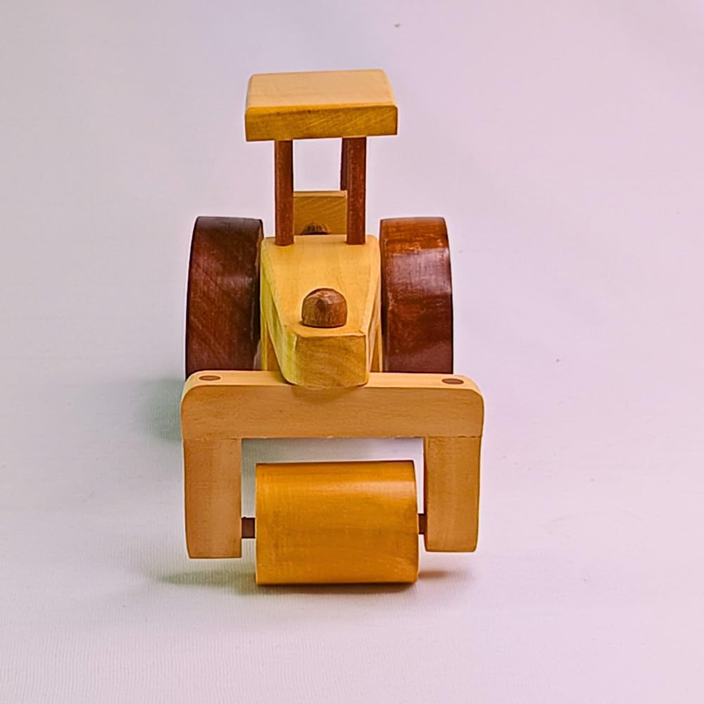 Santarms Wooden Moving Toy for Kids/Wooden Road Roller/Classic Wooden Toy for Kids and Showpiece