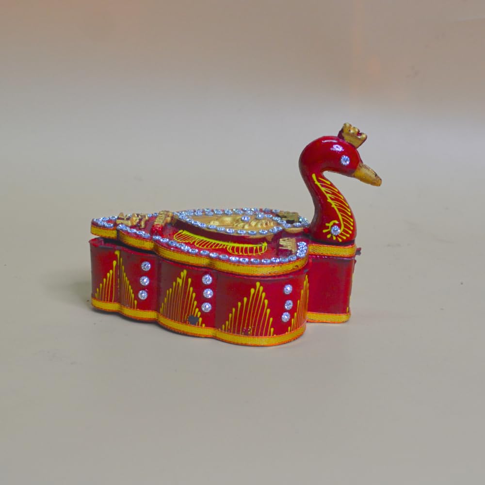 santarms Latest Kumkum Box Duck sindoor dani for puja dabbi haldi Return Gifts Traditional Sindoor Holder Sankranti Kumkum Return Gift Items Pooja thali Decor Items, 1 Qty