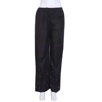 santarms Women's Winter Wear Woolen Full Length Palazzo Pants (Free Size) Loose Stylish Set for Women: Office to Party Elegance in