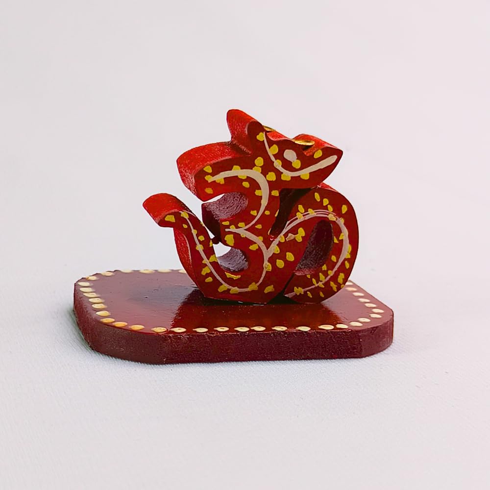 Santarms Om Agarbatti Stand | Wooden Incense Stick Holder for Pooja and Home Mandir Décor | Beautiful Wooden Incense Stick Holder | Pooja Essentials, Pack of 1