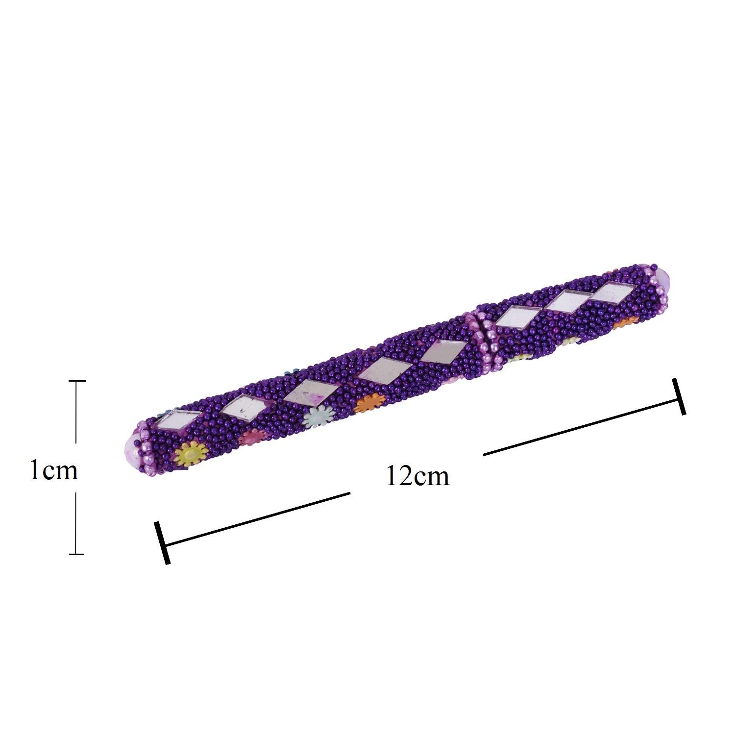 santarms Rajasthani Handmade Mirror Ball Blue Pen for Smooth Writing with Antique Mirror Diary Keychain