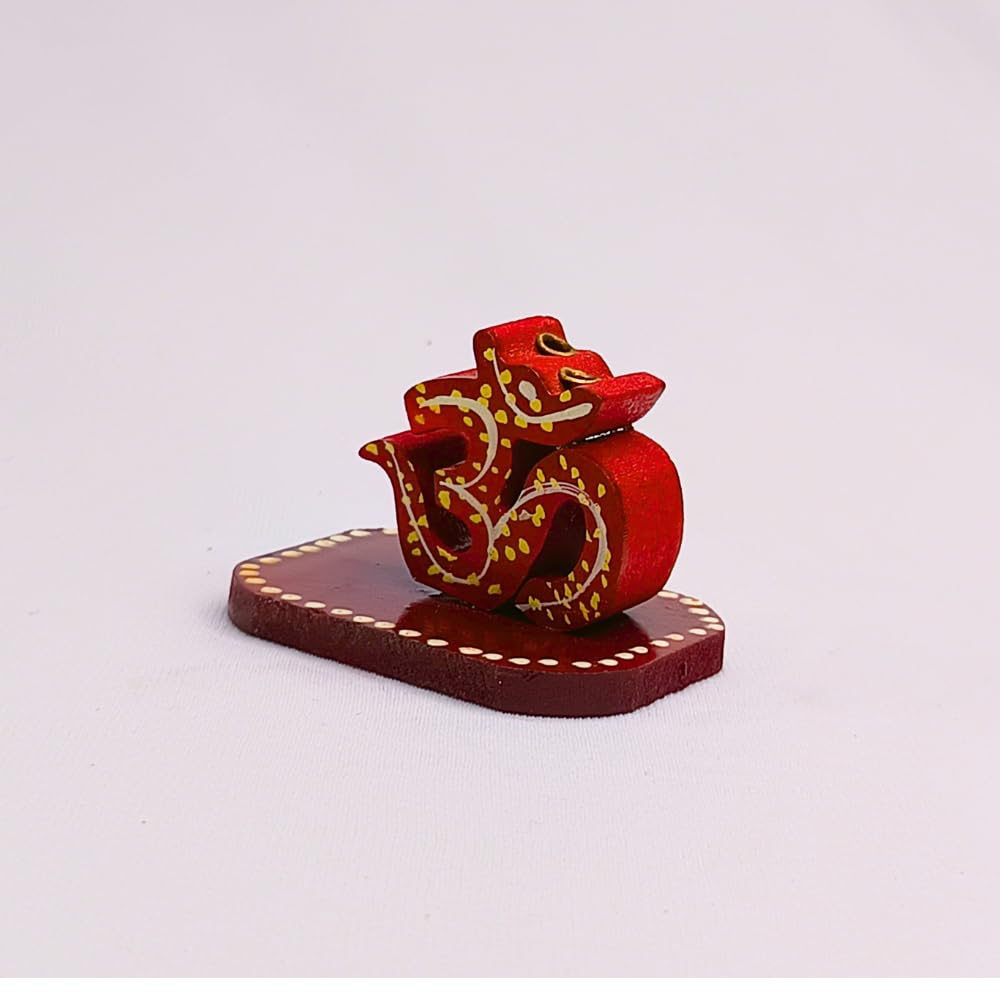Santarms Om Agarbatti Stand | Wooden Incense Stick Holder for Pooja and Home Mandir Décor | Beautiful Wooden Incense Stick Holder | Pooja Essentials, Pack of 1