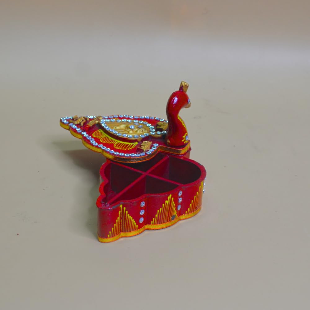 santarms Latest Kumkum Box Duck sindoor dani for puja dabbi haldi Return Gifts Traditional Sindoor Holder Sankranti Kumkum Return Gift Items Pooja thali Decor Items, 1 Qty