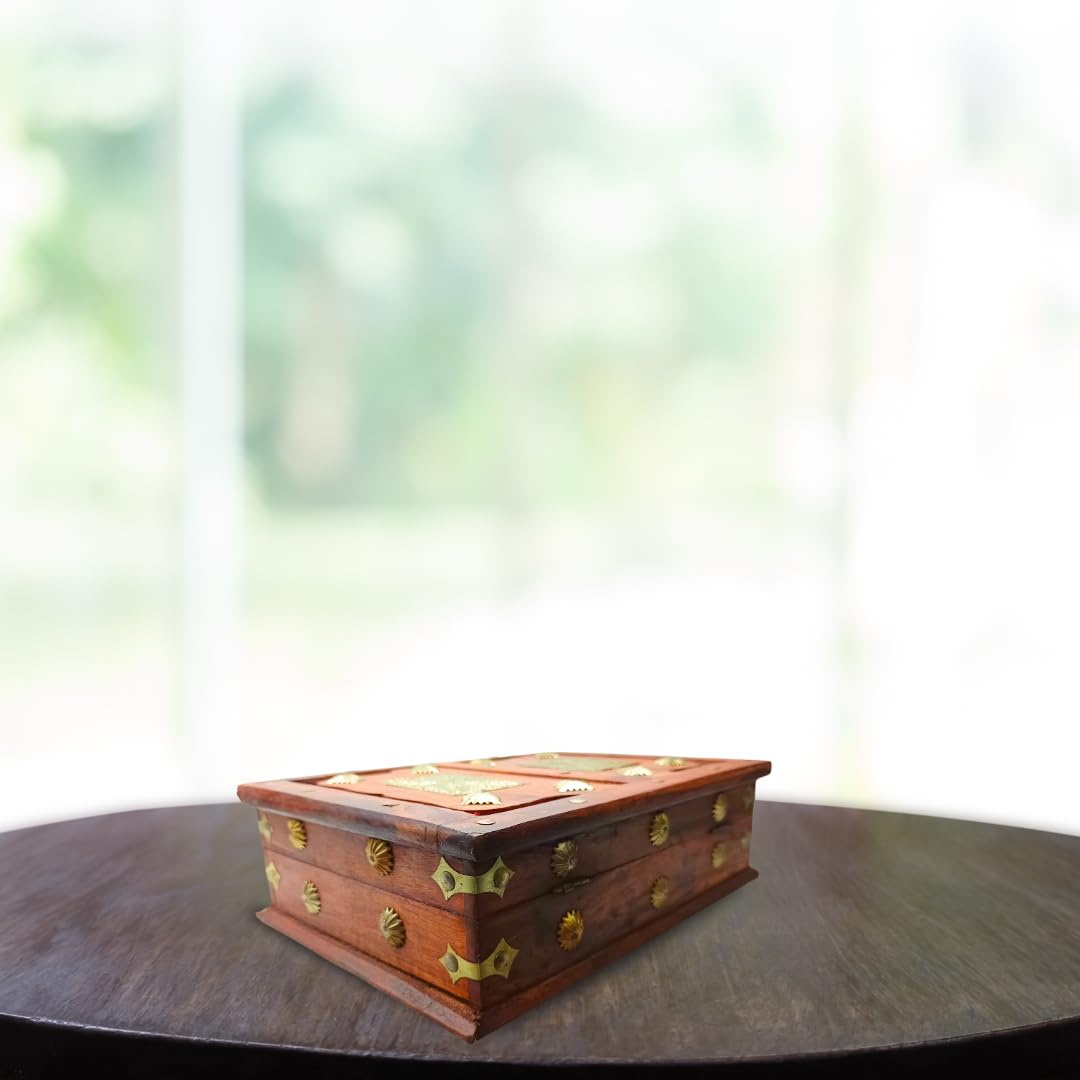 Santarms Handmade Quran Box with Foldable Wooden Rehal Holy Book Stand – Elegant for Reading | Exquisite Rihal Premium in Rajwada Style