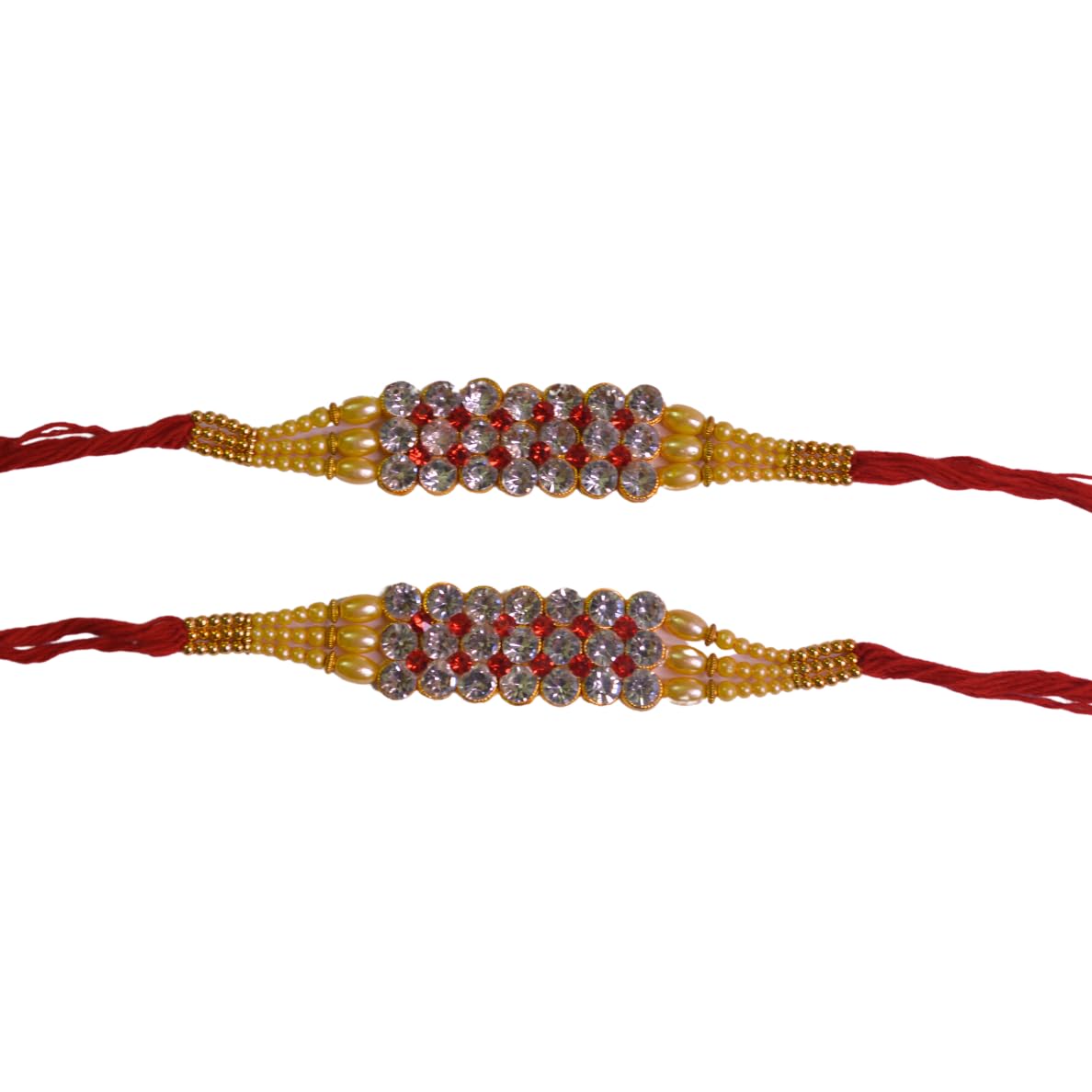 Santarms Premium Big Stone Rakhi for Brother with Gift Handmade Rakhi for Bro Brother Bhaiya Bhai 2 Rakhis with Free Mauli and Chawal