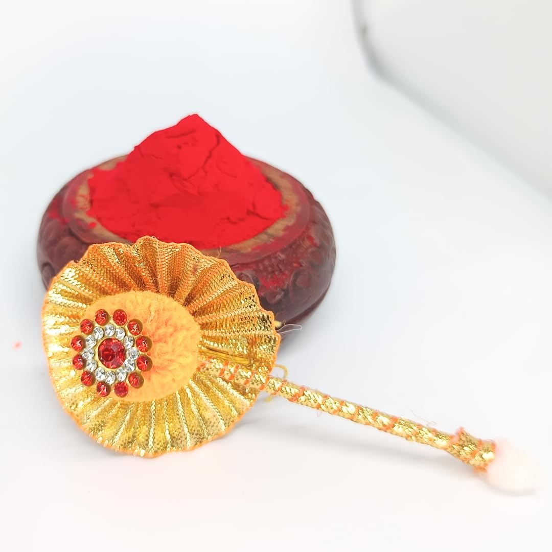 Santarms Natural Organic Red Sindoor Powder 10gm A++ Grade with Wooden Kumkum box and stick For Women Suhaag Sindur With Natural Sindoor Weddings, And Chhat Pooja Chemical-Free, COMBO OFFER