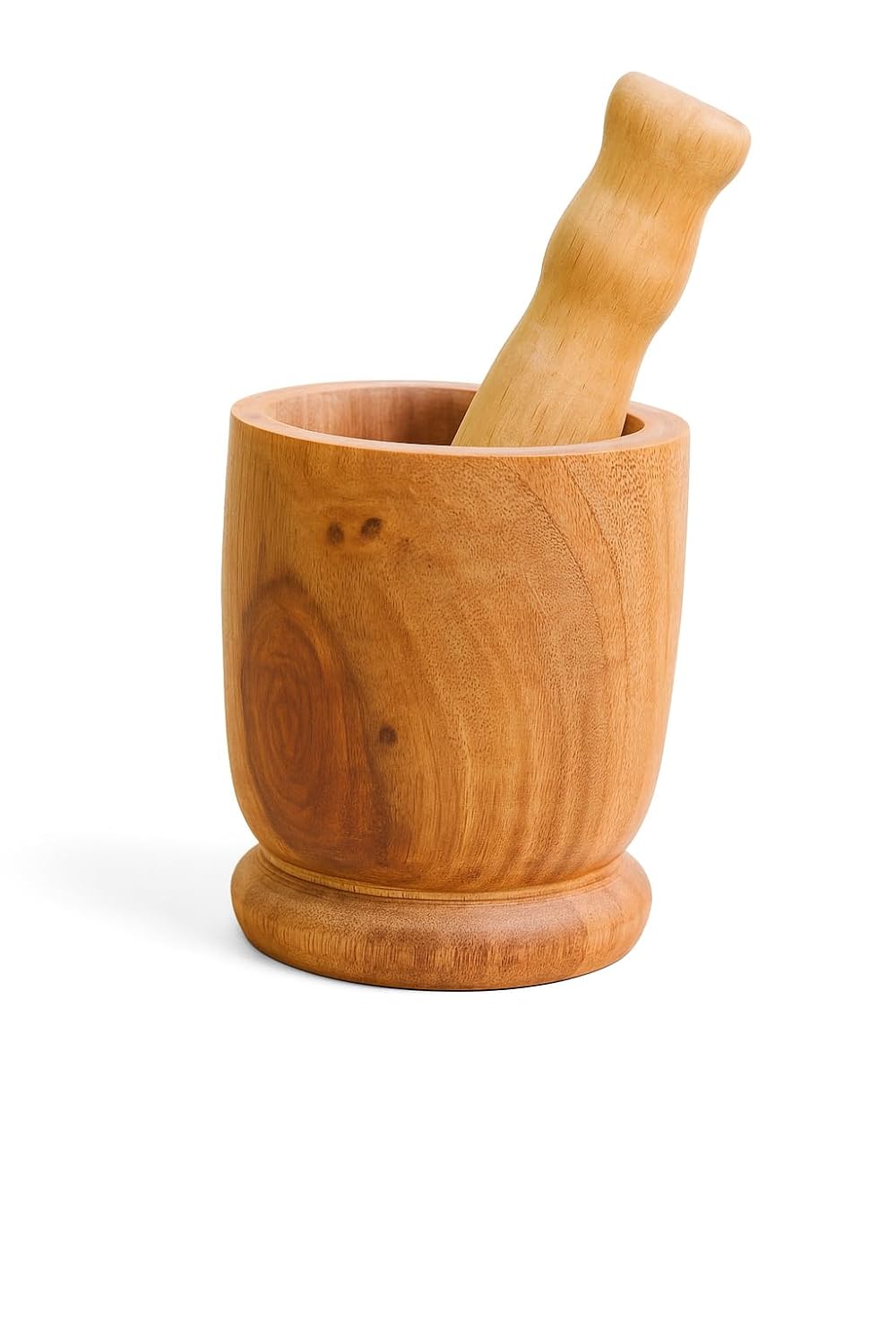 Santarms Wooden Mortar and Pestle Set for Kitchen, Rosewood Khalad Musal/Musli, Okhli Masher, Khalbatta