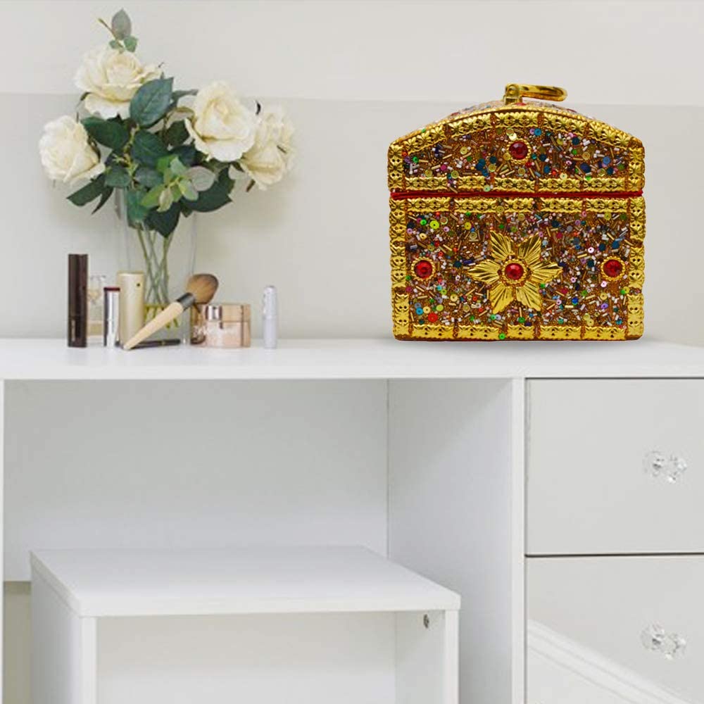 santarms Elegant Jewellery & Makeup Organizer Box for Women - Stylish Vanity Storage Box for Bangles, Chudi Sets, Earrings, Rings, and Makeup Accessories | Durable & Portable Design