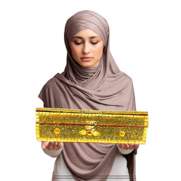 santarms Fordable Wooden Holy Quran Box With Rehal For Holy Book Stand Reading Quran Pak | Books Rihal Best Gift - Bride Or Bridal Sharif