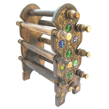 santarms Wooden Bangle Stand For Bangles | Home Decor | Women Gift Bangles For Or Chudi Churi Best By Holder | MADE IN INDIA | 6 Rods
