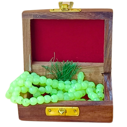santarms Tasbeeh Islamic Chanting Prayer Counter Tasbih For Muslim Ramadan Gift - 99+1 Beads With Wooden Box COMBO PACK, Perfect Islamic Gift