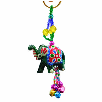 santarms Key Ring Wooden Elephant Key Chain, Key-Ring (3 inch) brown colour Wood - Elephant Keychain - use as a Gift